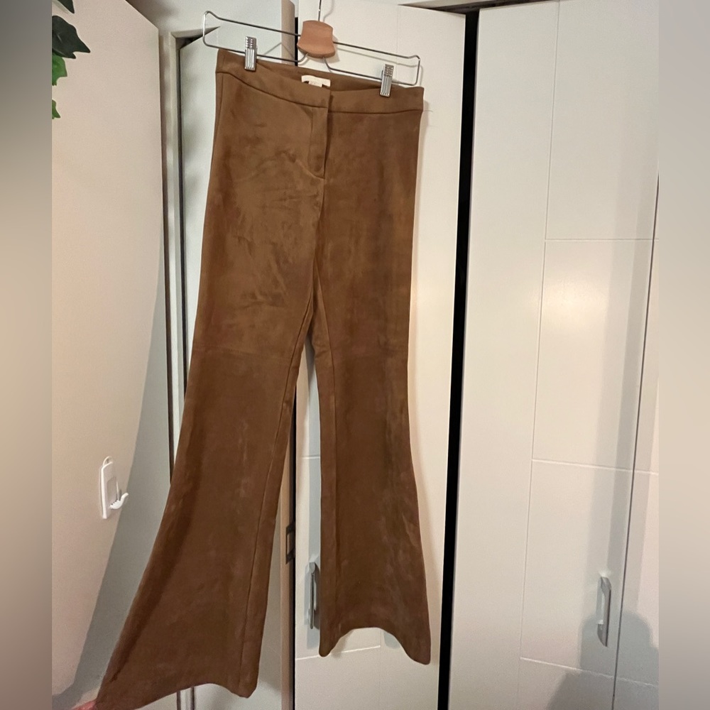 Suede 70s flare pants - Size 4